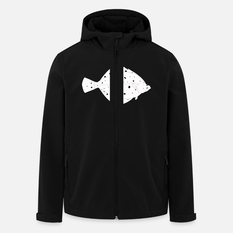 Scholle_vollformat_weiss - Recycelte Männer Softshell-Jacke von Stanley/Stella - Schwarz