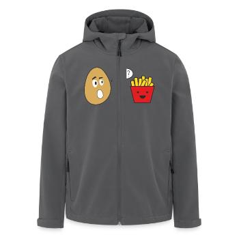 Bruder, Kartoffel - Recycelte Männer Softshell-Jacke von Stanley/Stella - Schwarz - Vorne - AI Model Male 185 light (185cm)