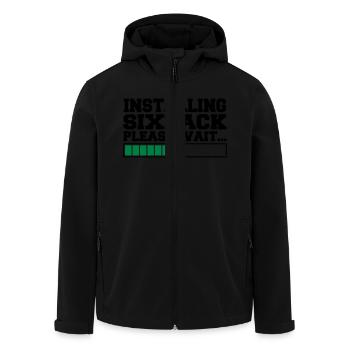 INSTALLING SIXPACK 2 - Veste softshell homme en polyester recyclé Stanley/Stella - noir - Devant - AI Model Male 185 light (185cm)