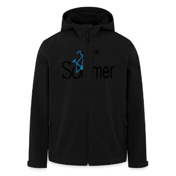 endlich sommer - Recycelte Männer Softshell-Jacke von Stanley/Stella - Schwarz - Vorne - AI Model Male 185 light (185cm)