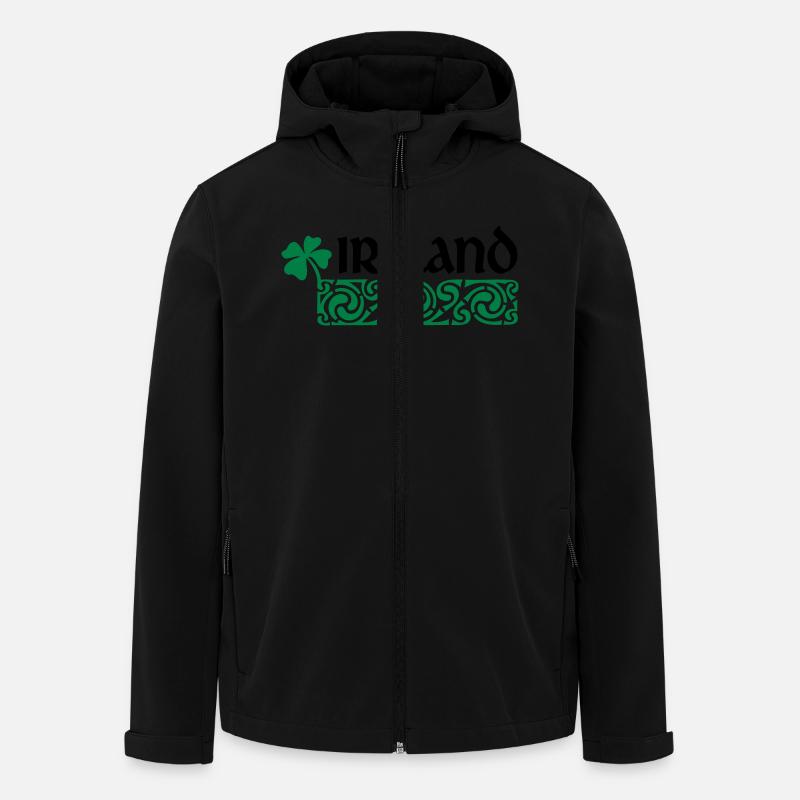 Irland - Recycelte Männer Softshell-Jacke von Stanley/Stella - Schwarz
