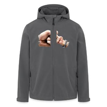 fäuste rock baby - Recycelte Männer Softshell-Jacke von Stanley/Stella - Schwarz - Vorne - AI Model Male 185 light (185cm)