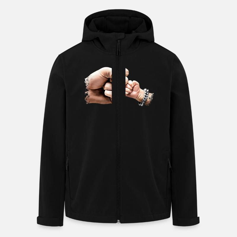 fäuste rock baby - Recycelte Männer Softshell-Jacke von Stanley/Stella - Schwarz