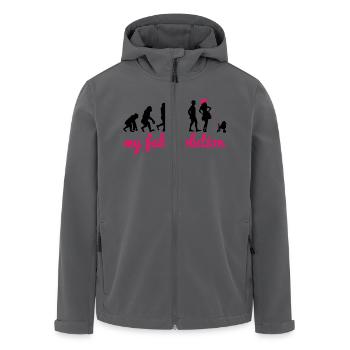 Chien / Caniche: My Fab Evolution - Veste softshell homme en polyester recyclé Stanley/Stella - noir - Devant - AI Model Male 185 light (185cm)