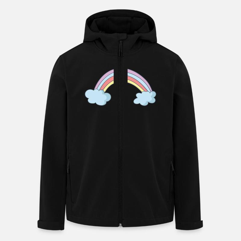 Regenbogen - Recycelte Männer Softshell-Jacke von Stanley/Stella - Schwarz