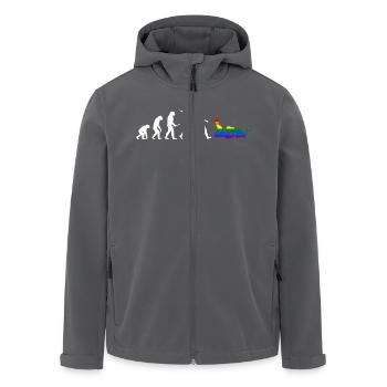 Gay Evolutio Women - EN - Recycelte Männer Softshell-Jacke von Stanley/Stella - Schwarz - Vorne - AI Model Male 185 light (185cm)
