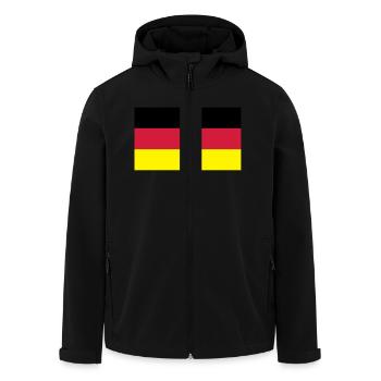 deutschlandflagge - Recycelte Männer Softshell-Jacke von Stanley/Stella - Schwarz - Vorne - AI Model Male 185 light (185cm)