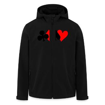 Poker - Veste softshell homme en polyester recyclé Stanley/Stella - noir - Devant - AI Model Male 185 light (185cm)