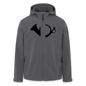 Post Horn - Recycelte Männer Softshell-Jacke von Stanley/Stella - Schwarz - Vorne - AI Model Male 185 light (185cm)