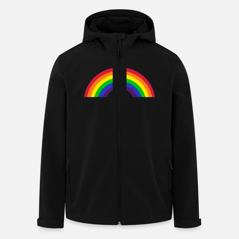 Rainbow arc-en-ciel - Veste softshell homme en polyester recyclé Stanley/Stella - noir