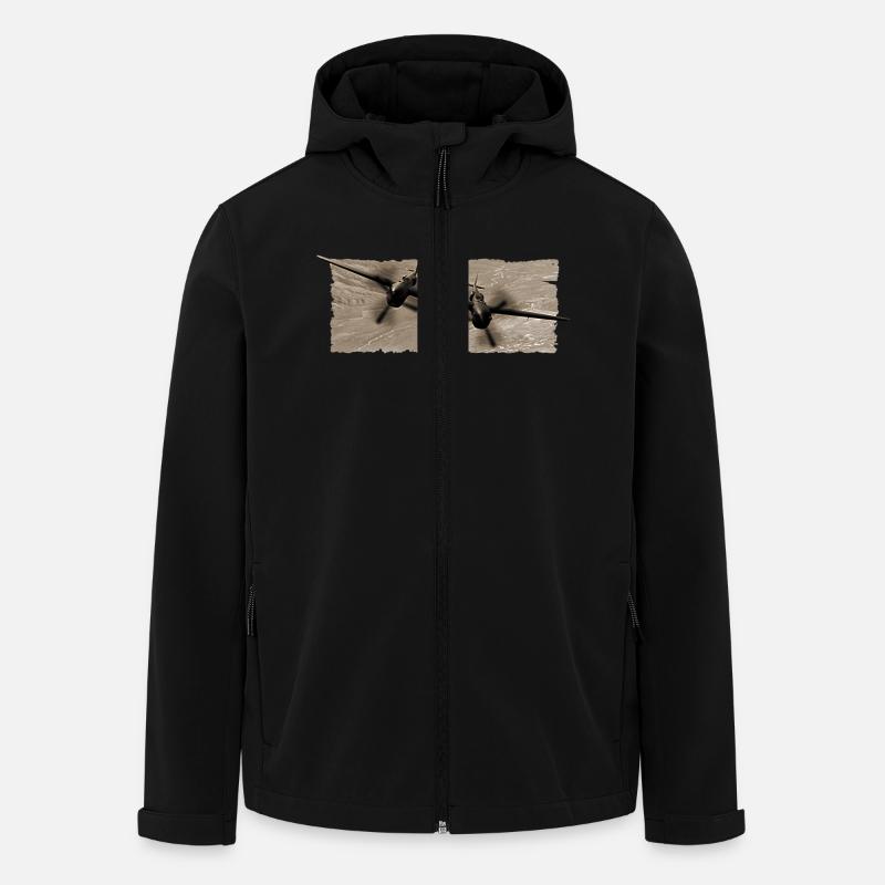 P-38 Sepia - Men’s Recycled Softshell Jacket by Stanley/Stella - black