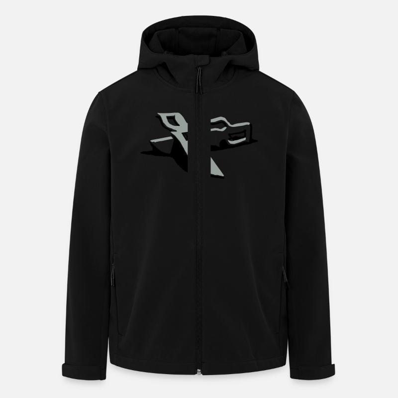knivesgrey - Recycelte Männer Softshell-Jacke von Stanley/Stella - Schwarz