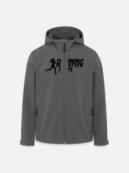 running is life female i 1c - Men’s Recycled Softshell Jacket by Stanley/Stella - black