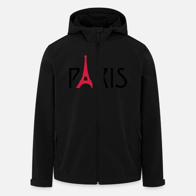 Paris Eiffelturm - Recycelte Männer Softshell-Jacke von Stanley/Stella - Schwarz