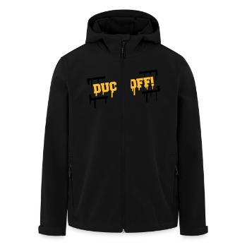 Duck Off Graffiti - Recycelte Männer Softshell-Jacke von Stanley/Stella - Schwarz - Vorne - AI Model Male 185 light (185cm)