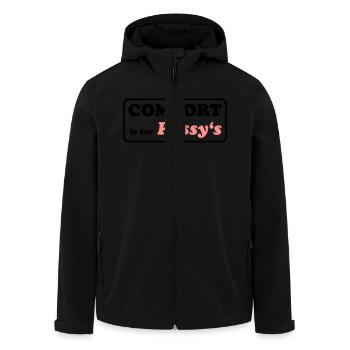 comfort isfor pussys Off-Road 4x4 - Men’s Recycled Softshell Jacket by Stanley/Stella - black - Front - AI Model Male 185 light (185cm)