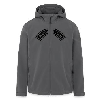 Ecusson Maitre-Chien demilune - Veste softshell homme en polyester recyclé Stanley/Stella - noir - Devant - AI Model Male 185 light (185cm)
