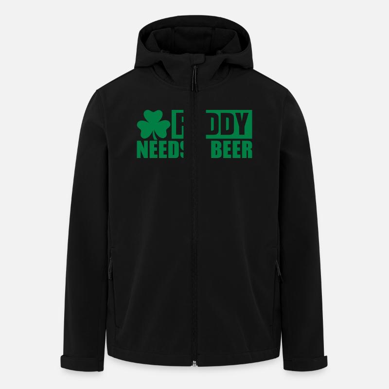 Paddy needs a Beer - Veste softshell homme en polyester recyclé Stanley/Stella - noir