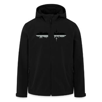 Skyline Regensburg - Recycelte Männer Softshell-Jacke von Stanley/Stella - Schwarz - Vorne - AI Model Male 185 light (185cm)