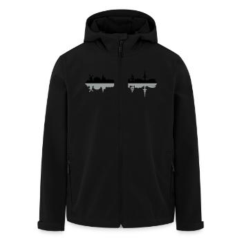 Skyline Bremen Schatten - Recycelte Männer Softshell-Jacke von Stanley/Stella - Schwarz - Vorne - AI Model Male 185 light (185cm)