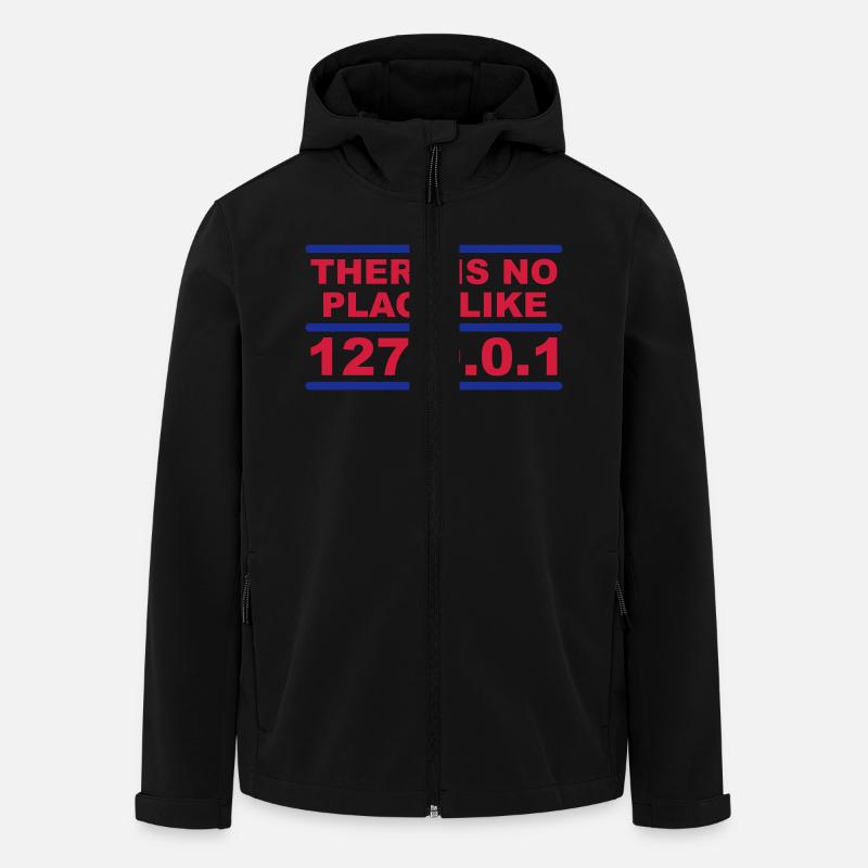 There is no place like 127.0.0.1 - Recycelte Männer Softshell-Jacke von Stanley/Stella - Schwarz