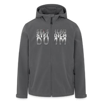 Sei schlau stell dich dumm - Recycelte Männer Softshell-Jacke von Stanley/Stella - Schwarz - Vorne - AI Model Male 185 light (185cm)