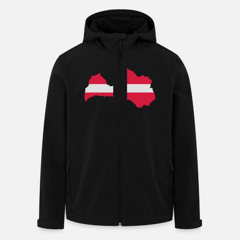 Latvia - Men’s Recycled Softshell Jacket by Stanley/Stella - black