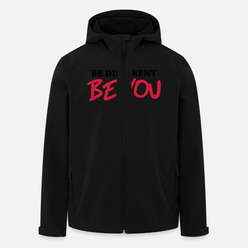 Be different - Be YOU! - Veste softshell homme en polyester recyclé Stanley/Stella - noir