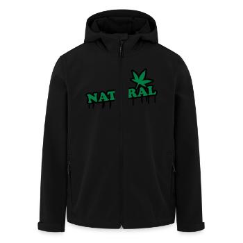 natural2 - Veste softshell homme en polyester recyclé Stanley/Stella - noir - Devant - AI Model Male 185 light (185cm)