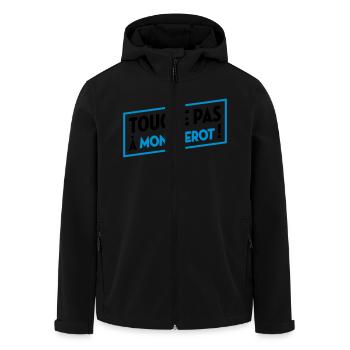 Frère / Frere / Bébé / Frérot / Naissance Frangin - Veste softshell homme en polyester recyclé Stanley/Stella - noir - Devant - AI Model Male 185 light (185cm)