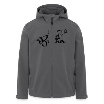 Little Brother - Men’s Recycled Softshell Jacket by Stanley/Stella - black - Front - AI Model Male 185 light (185cm)