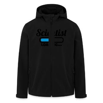 Scientist - Men’s Recycled Softshell Jacket by Stanley/Stella - black - Front - AI Model Male 185 light (185cm)