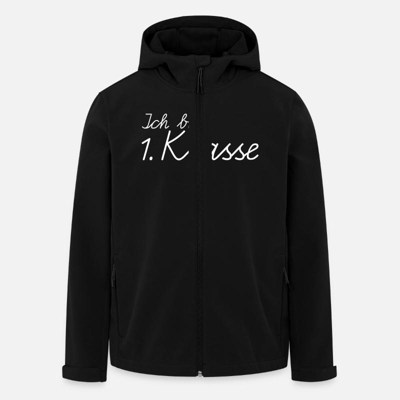 Einschulung Ich Bin 1. Klasse Schreibschrift - Recycelte Männer Softshell-Jacke von Stanley/Stella - Schwarz