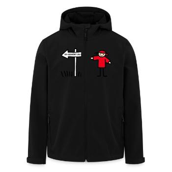 Er gehört zu mir - Recycelte Männer Softshell-Jacke von Stanley/Stella - Schwarz - Vorne - AI Model Male 185 light (185cm)