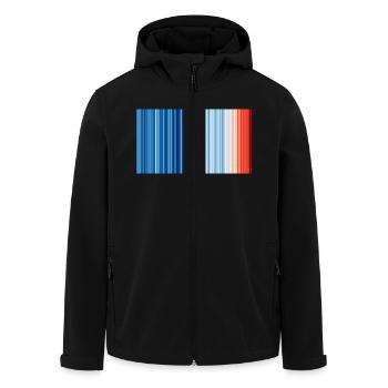 Changement climatique - Montrez vos rayures - Veste softshell homme en polyester recyclé Stanley/Stella - noir - Devant - AI Model Male 185 light (185cm)