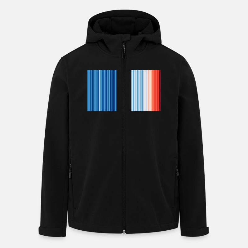 Climate Change - Show your stripes - Men’s Recycled Softshell Jacket by Stanley/Stella - black