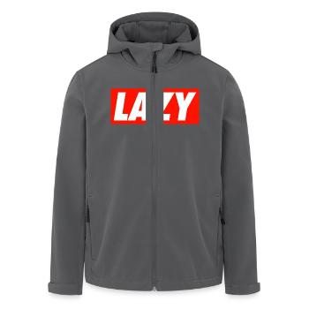 Lazy - Men’s Recycled Softshell Jacket by Stanley/Stella - black - Front - AI Model Male 185 light (185cm)