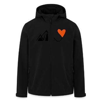 mountain heart - Recycelte Männer Softshell-Jacke von Stanley/Stella - Schwarz - Vorne - AI Model Male 185 light (185cm)