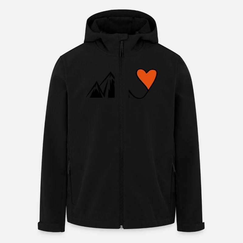mountain heart - Recycelte Männer Softshell-Jacke von Stanley/Stella - Schwarz