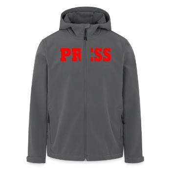 Press - Veste softshell homme en polyester recyclé Stanley/Stella - noir - Devant - AI Model Male 185 light (185cm)