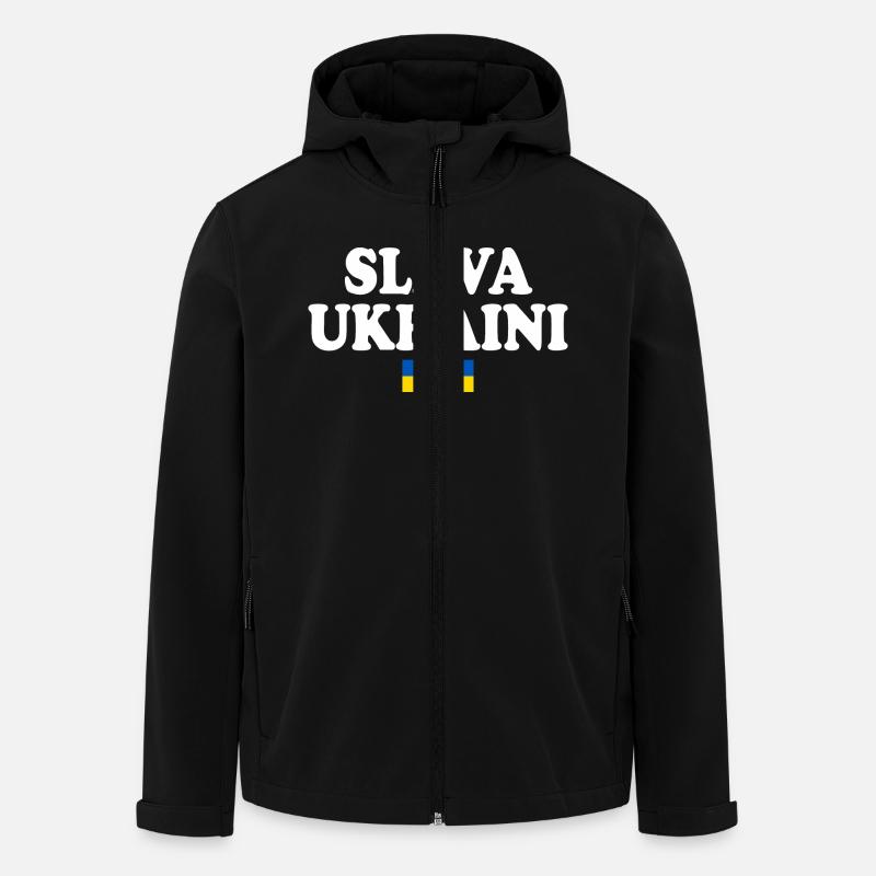 Slava ukraini - Veste softshell homme en polyester recyclé Stanley/Stella - noir
