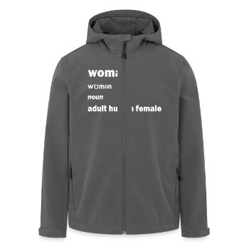 Adult Human Female - Recycelte Männer Softshell-Jacke von Stanley/Stella - Schwarz - Vorne - AI Model Male 185 light (185cm)