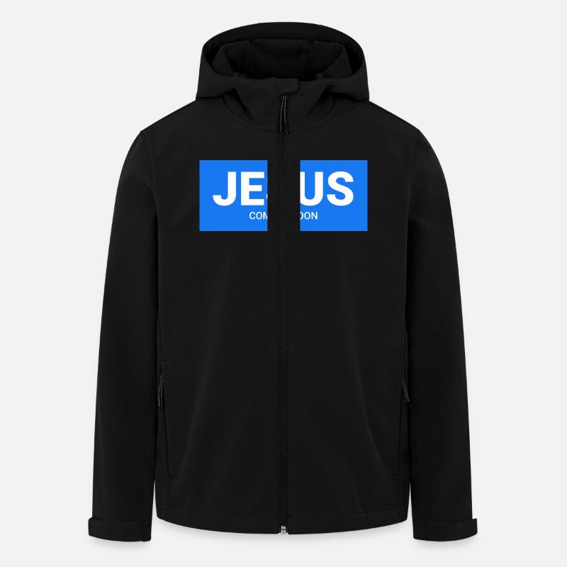 Jesus - Recycelte Männer Softshell-Jacke von Stanley/Stella - Schwarz