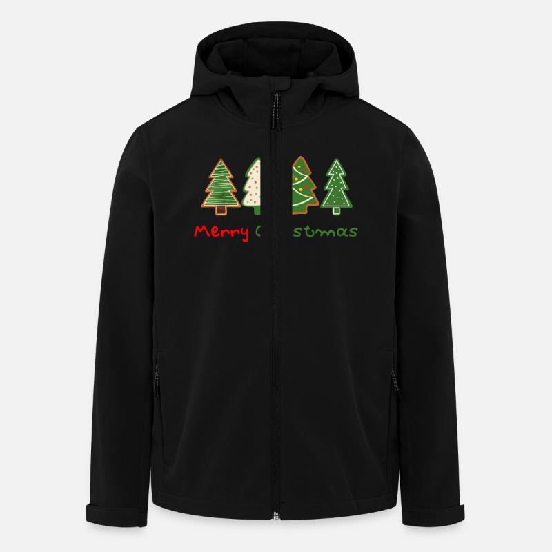 Joyeux Noël 4 arbre - Veste softshell homme en polyester recyclé Stanley/Stella - noir
