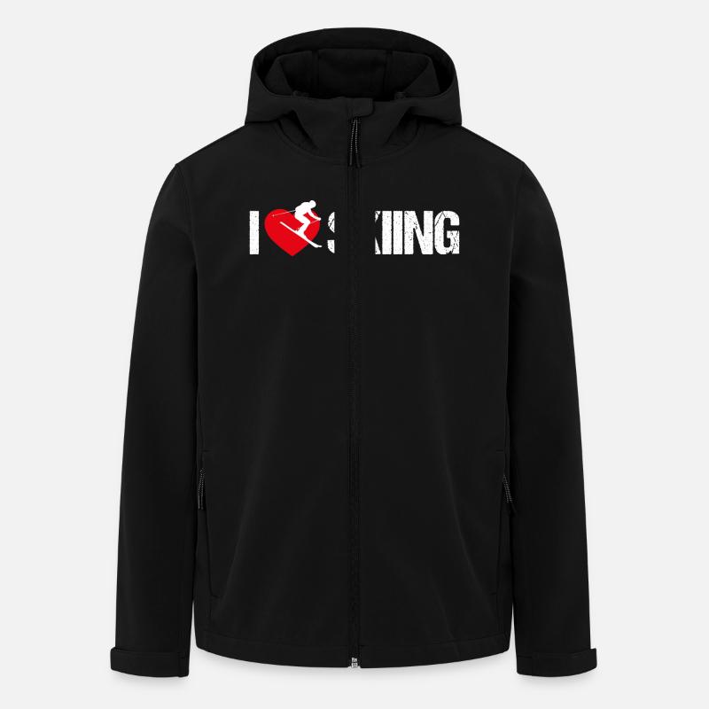 I love skiing - Men’s Recycled Softshell Jacket by Stanley/Stella - black