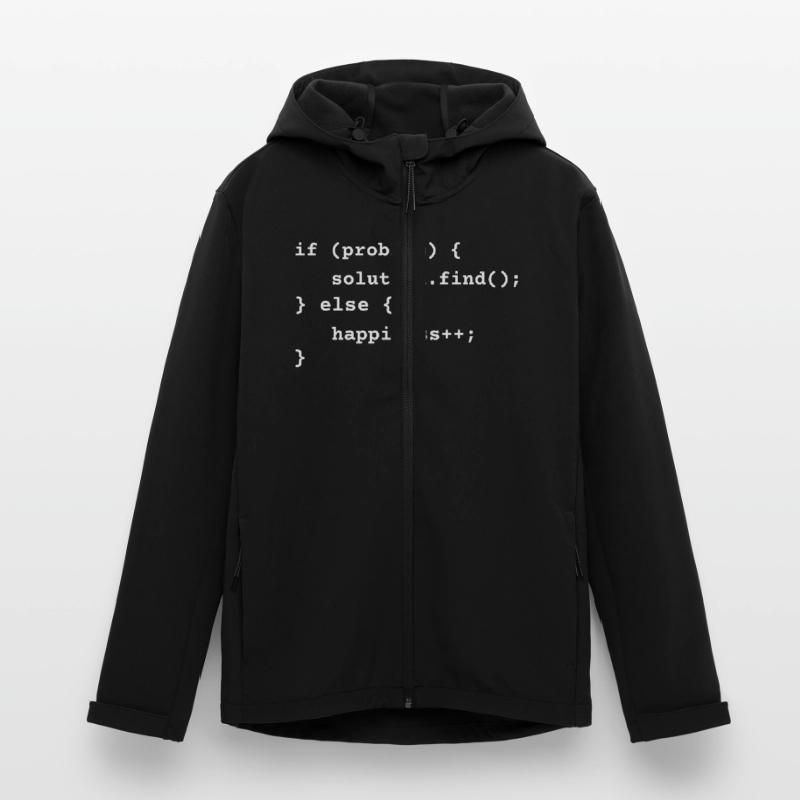Drôle Motivation Codage T-Shirt Humour Code Debug Veste softshell homme en polyester recyclé Stanley/Stella