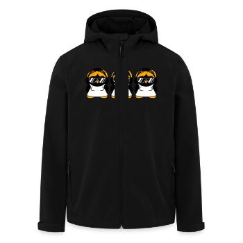 Penguin DJ Girl Femmes Casque Lunettes de soleil Équipe - Veste softshell homme en polyester recyclé Stanley/Stella - noir - Devant - AI Model Male 185 light (185cm)