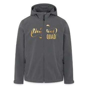 New Year Squad – Cool New Year's Eve Design - Men’s Recycled Softshell Jacket by Stanley/Stella - black - Front - AI Model Male 185 light (185cm)