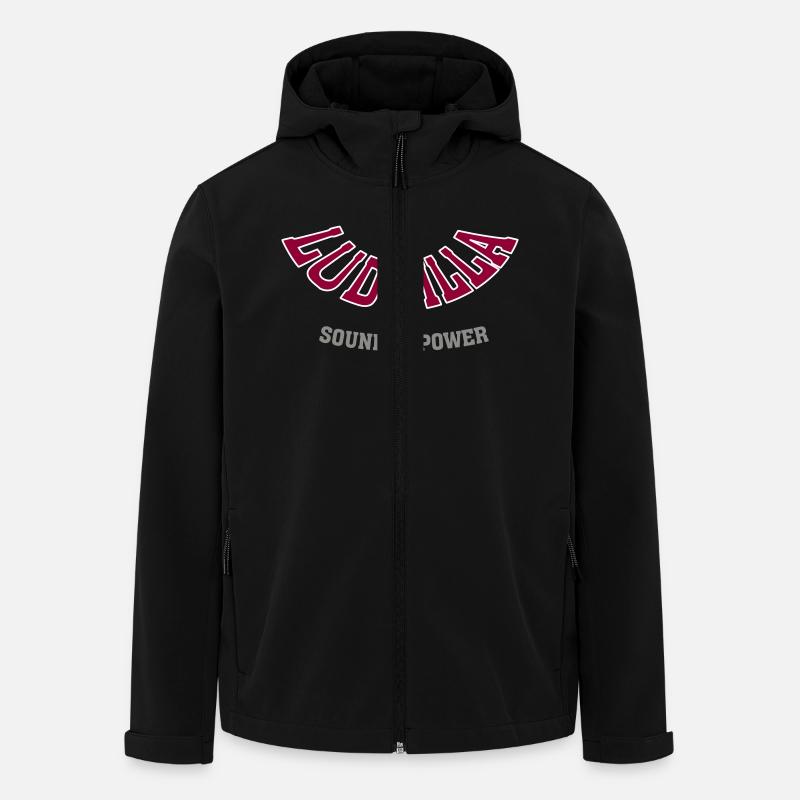 Lettrage Ludmilla Son de puissance - Veste softshell homme en polyester recyclé Stanley/Stella - noir