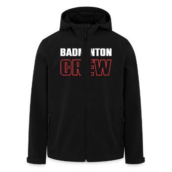 Badminton Crew - Recycelte Männer Softshell-Jacke von Stanley/Stella - Schwarz - Vorne - AI Model Male 185 light (185cm)